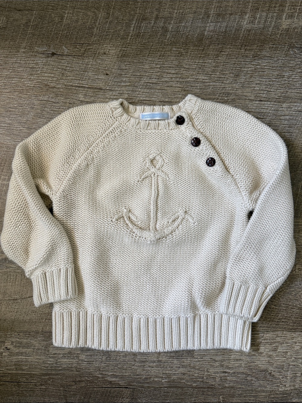 Janie and Jack Nautical Cream Sweater Size 3T/4T